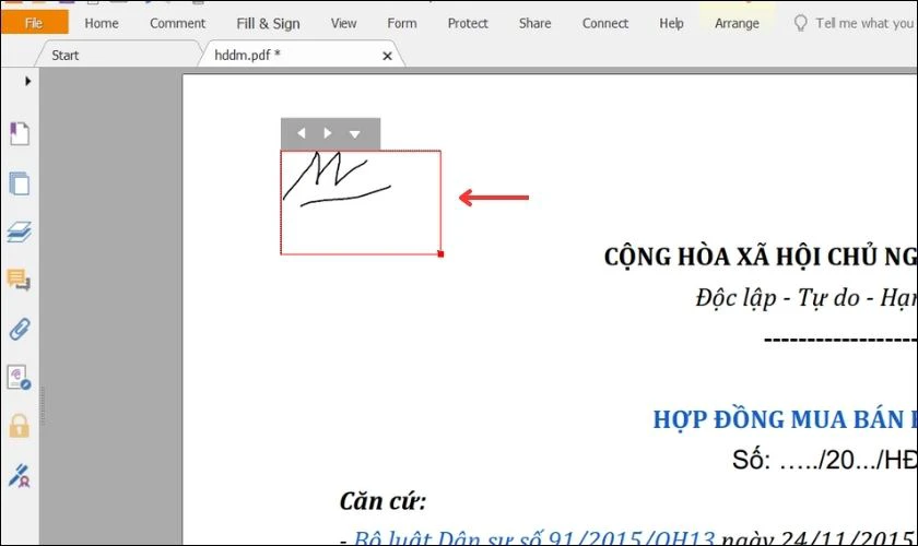 Bấm Save, giao diện sẽ quay trở về file PDF vừa mở
