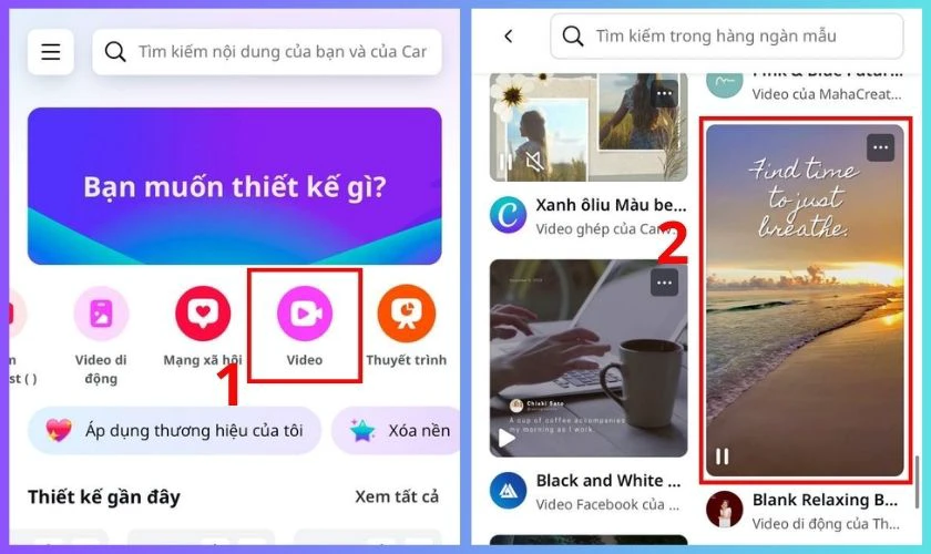 Cách chèn video vào Canva để thay thế video trên mẫu