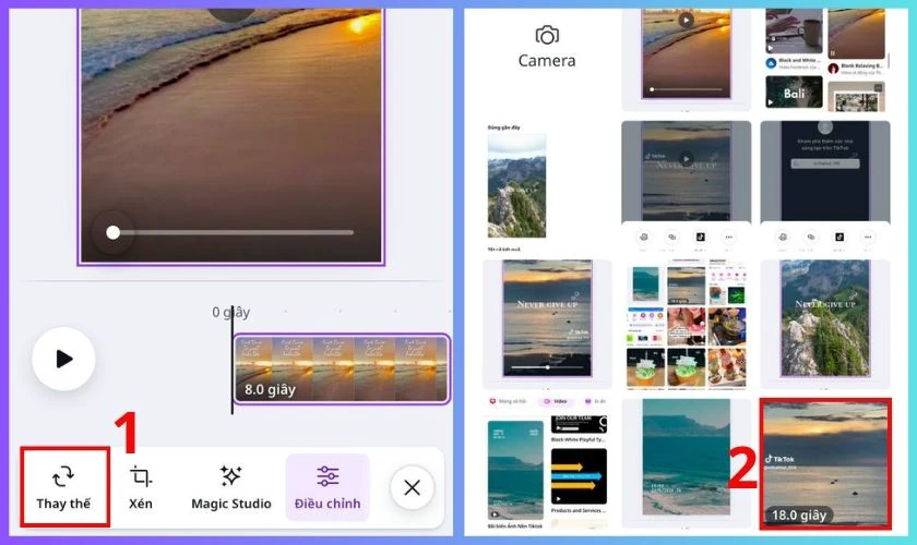 Thay thế video trên mẫu