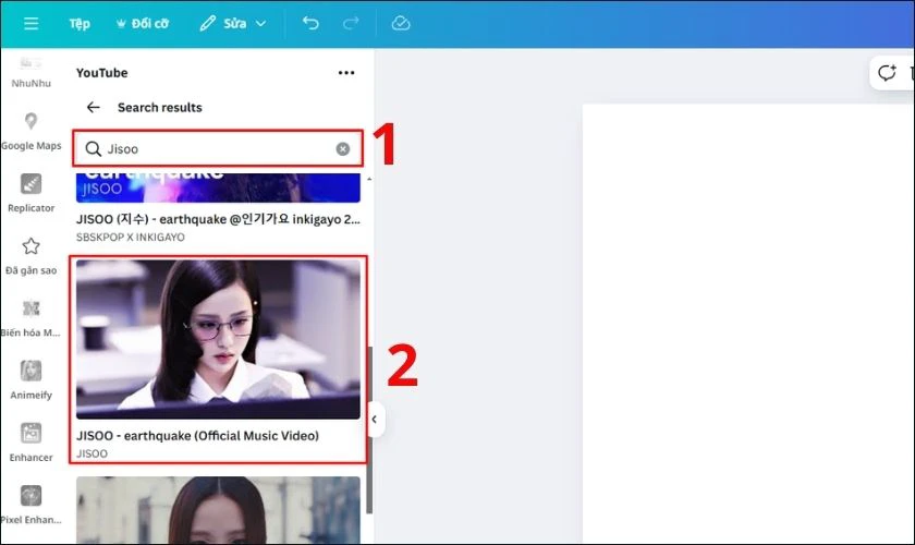 Chọn clip mà mình muốn thêm vào