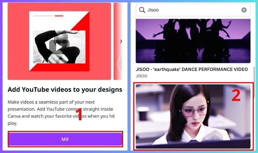Cách chèn video Youtube vào Canva trên điện thoại nhanh