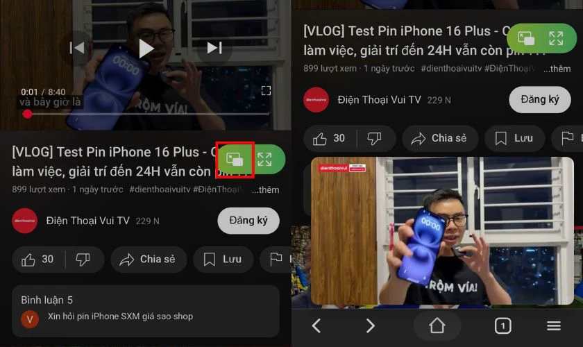Cách chia đôi màn hình iPhone với chức năng Picture in Picture đơn giản