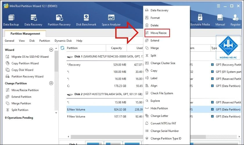 Hướng dẫn cách chia ổ cứng bằng Minitool Partition Wizard