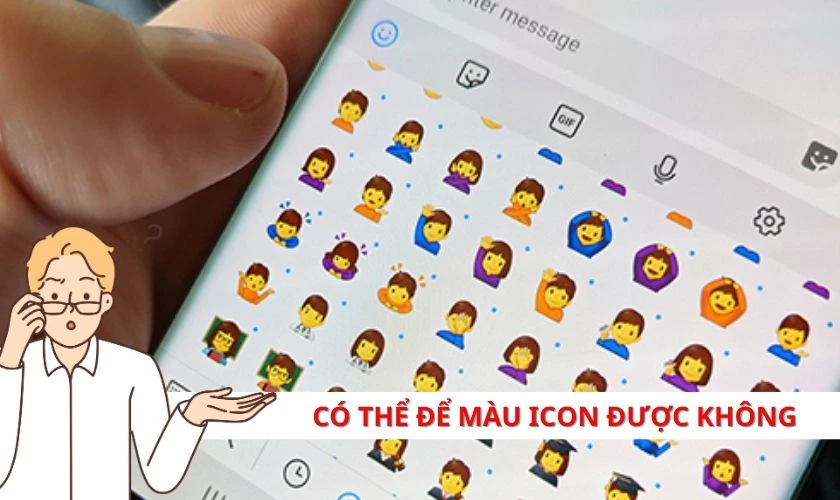 Biểu tượng icon sẽ không thể thay đổi theo cài đặt của bạn