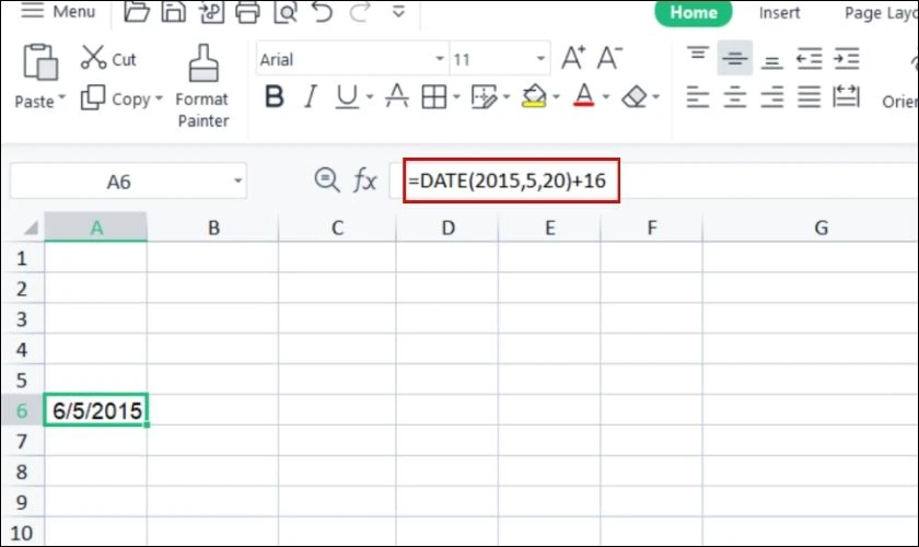 Sử dụng hàm Date để cộng trừ ngày