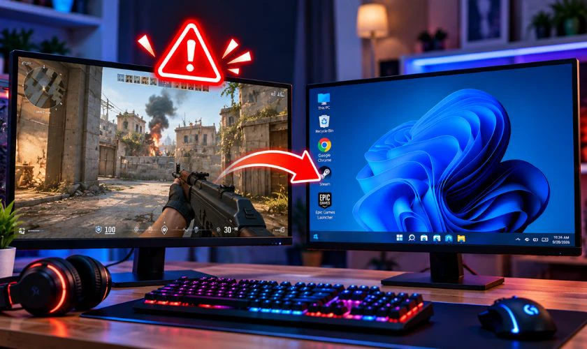Chơi game bị văng ra màn hình PC là lỗi gì?