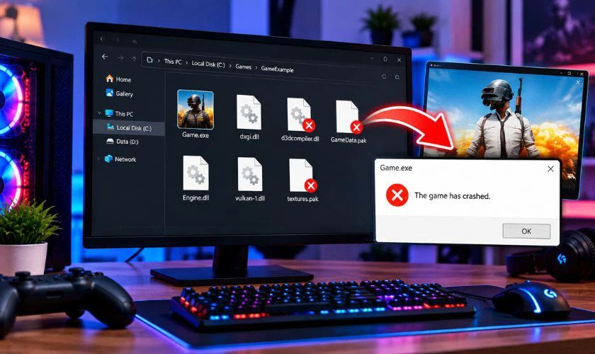 Tại sao chơi game bị văng ra màn hình PC?