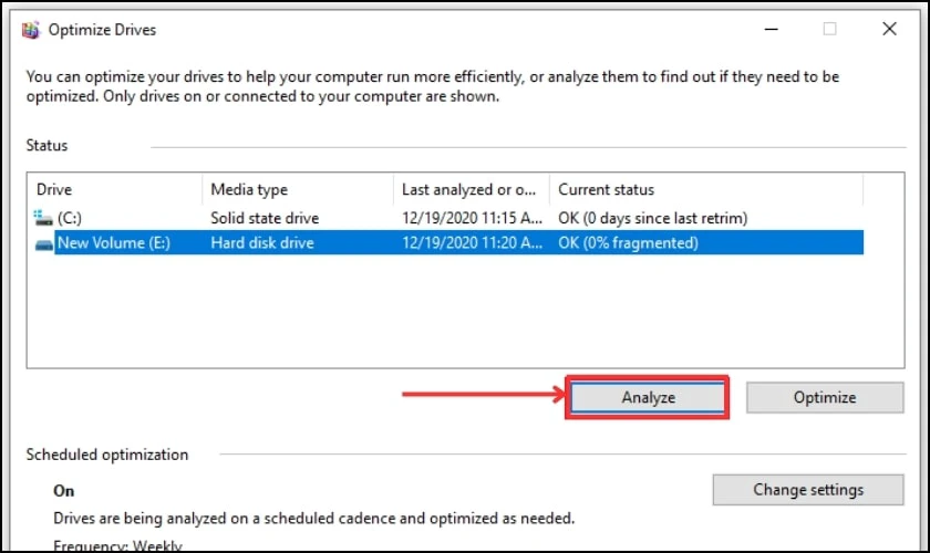 Cách chống phân mảnh ổ cứng Win 10