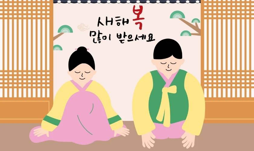 Ảnh chúc tết bằng tiếng Hàn đẹp