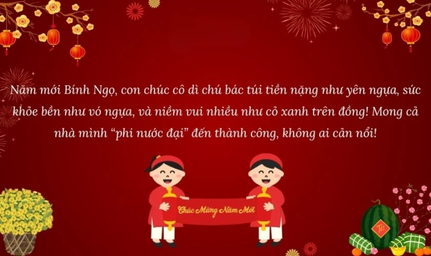 Lời chúc Tết cô chú bằng tiếng Anh