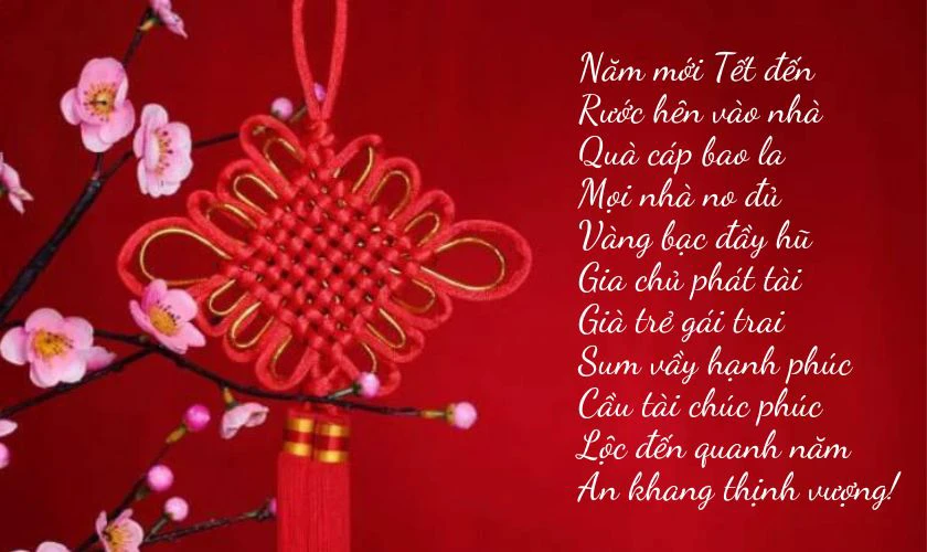 Bài thơ hay chứa đựng tình cảm gửi đến cô chú dịp Tết Nguyên Đán