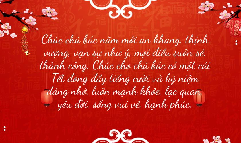 Lời chúc Tết chú, bác thân thương