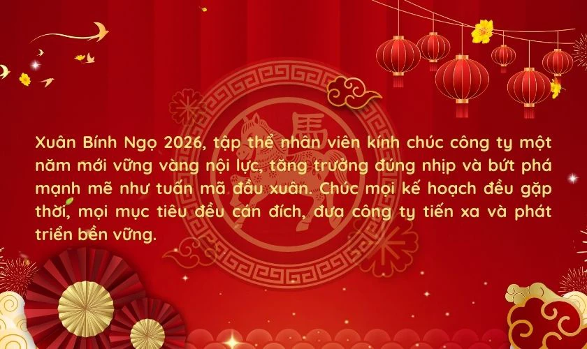 Lời chúc nhân viên gửi cho công ty