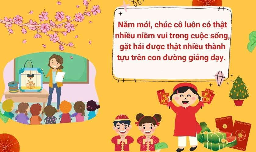 Mẫu chúc mừng xuân Giáp Thìn 2024 đến thầy cô