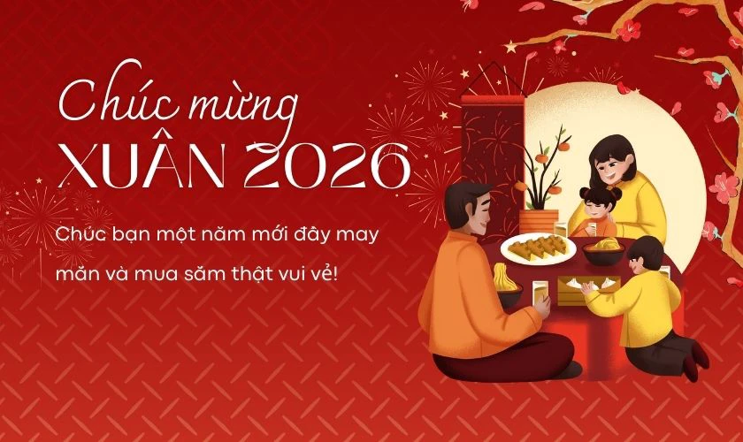 Thiệp chúc mừng đẹp 2026