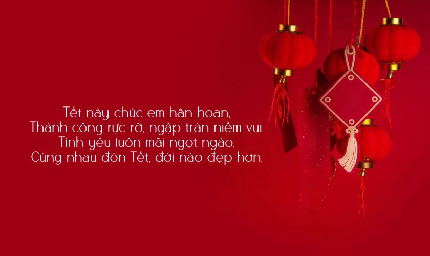 Thơ chúc tết người yêu lãng mạn
