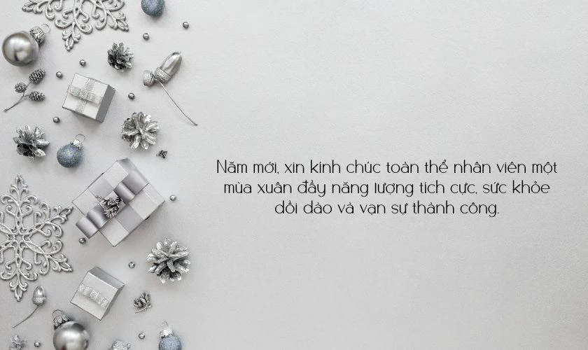 Chúc tết nhân viên thể hiện sự trân quý