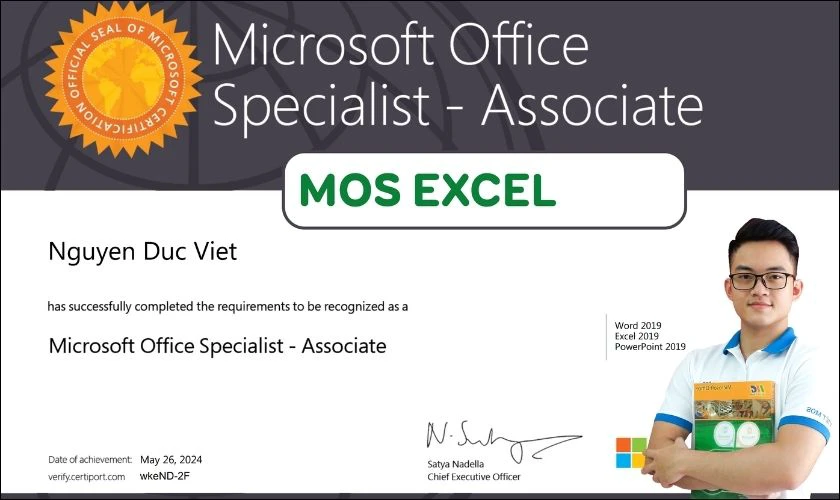 Chứng chỉ tin học văn phòng MOS Excel