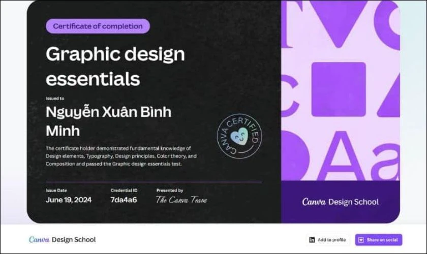 Chứng chỉ Canva được nhiều sinh viên lựa chọn