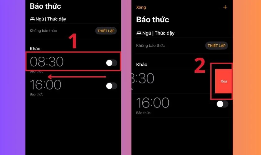 Cách xoá báo thức trên iPhone trong ứng dụng Đồng hồ