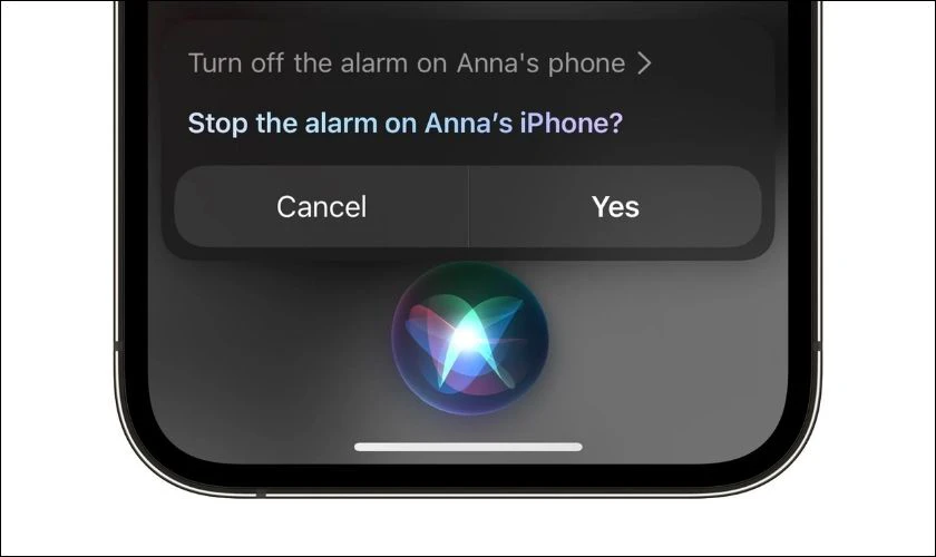 Dùng Siri tắt báo thức trên iPhone