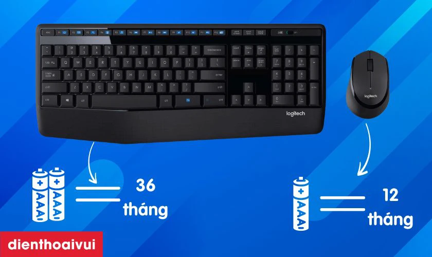 Chuột b&agrave;n ph&iacute;m Logitech MK345