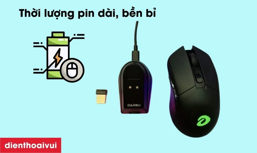 Thời lượng pin d&agrave;i, sử dụng bền bỉ trong nhiều giờ
