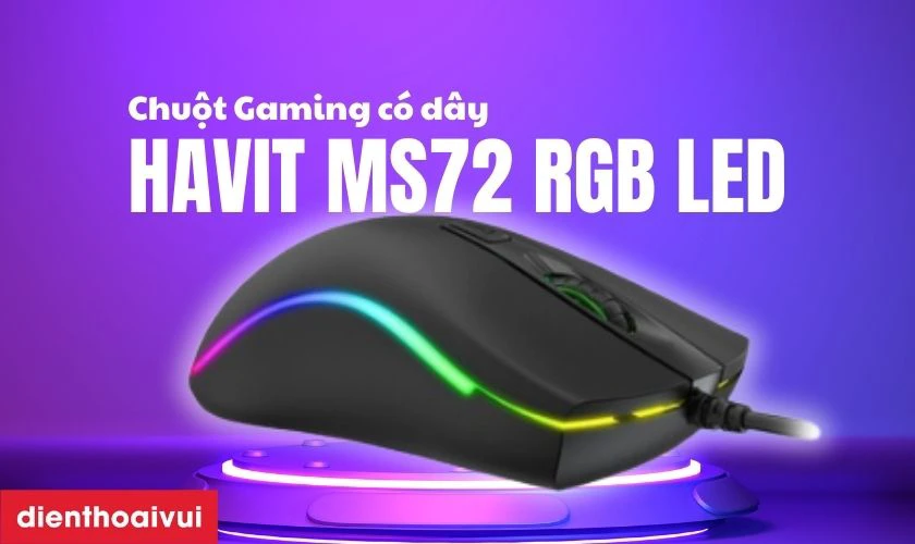 Đặc điểm của sản phẩm chuột Gaming c&oacute; d&acirc;y HAVIT MS72 RGB LED
