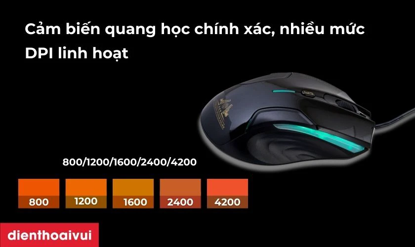 Điểm mạnh của chuột Gaming c&oacute; d&acirc;y Newmen N5000S