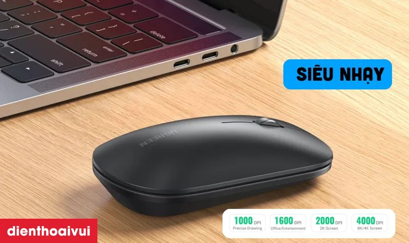 Đặc điểm của chuột không dây Bluetooth Ugreen MU001 Portable