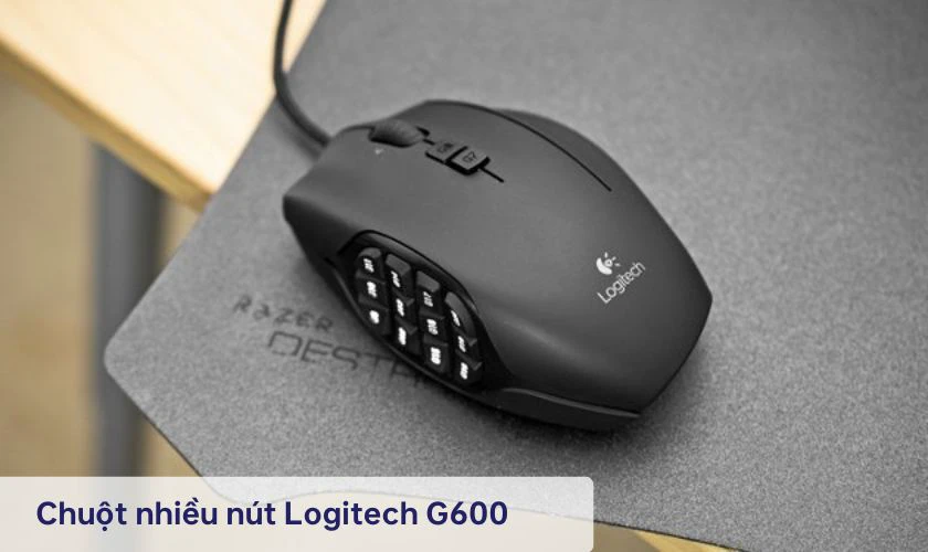 Logitech G600 gtrang bị tổng cộng đến 20 n&uacute;t bấm t&iacute;ch hợp