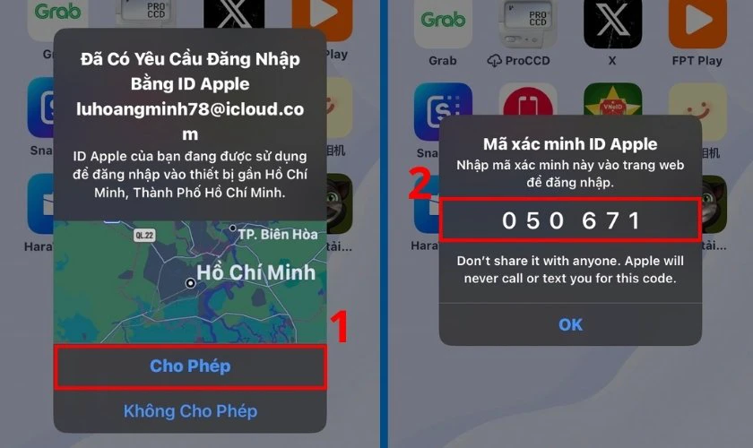 Nhập m&atilde; PIN đ&atilde; được cung cấp v&agrave;o Macbook