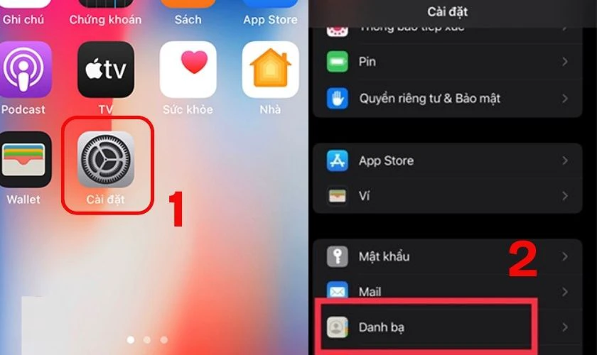 C&aacute;ch gỡ li&ecirc;n hệ Gmail khỏi iPhone