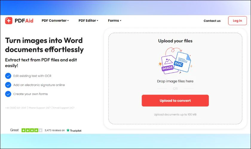 Phần mềm chuyển file ảnh sang Word - JPEG to Word Converter