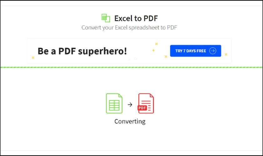 Chuyển file Excel sang PDF online với Smallpdf