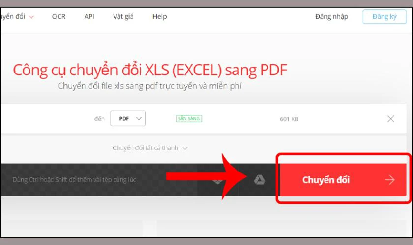 Chuyển file Excel sang PDF online với Convertio nhanh chóng