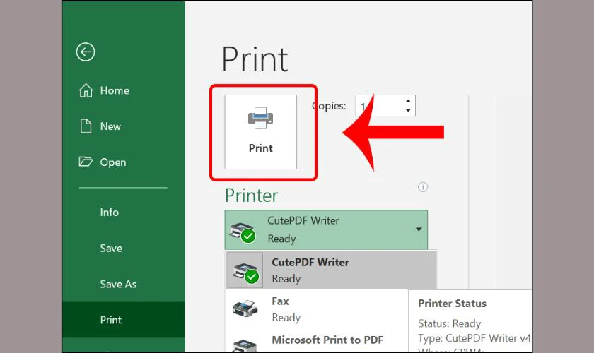 Phần mềm CutePDF Writer