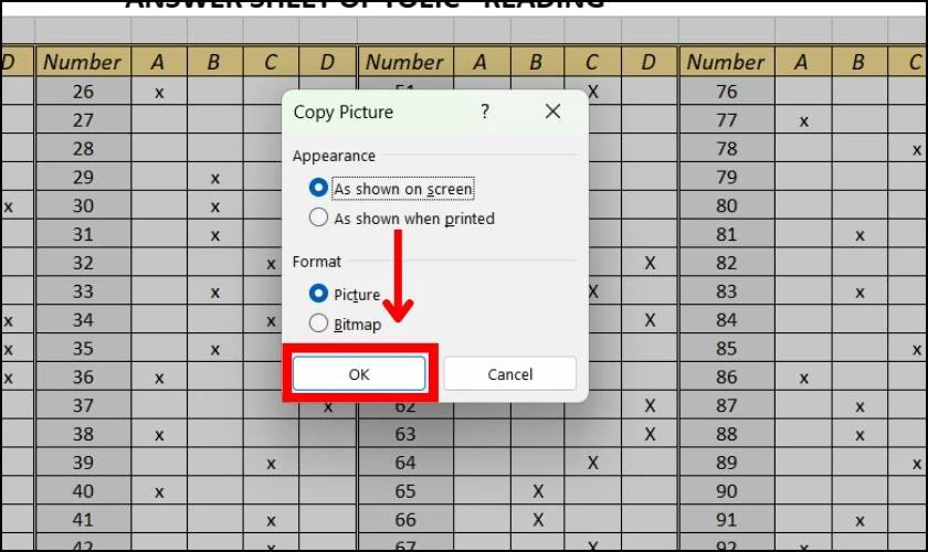 C&aacute;ch chuyển đổi h&igrave;nh dạng bằng h&igrave;nh ảnh trong hộp thoại Copy Picture 