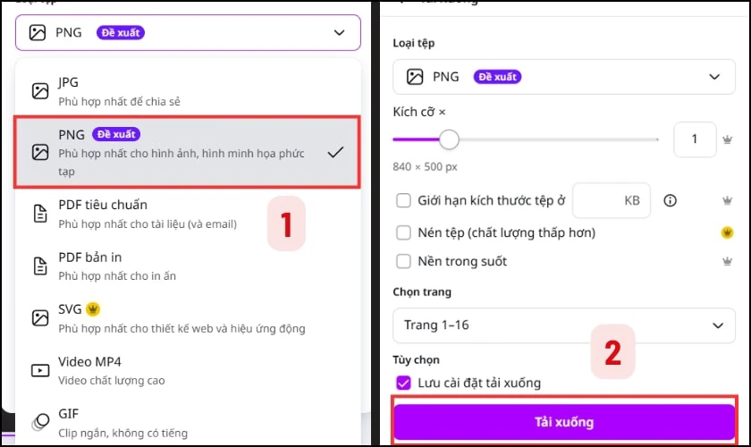 Chuyển file PDF sang hình ảnh online với Canva
