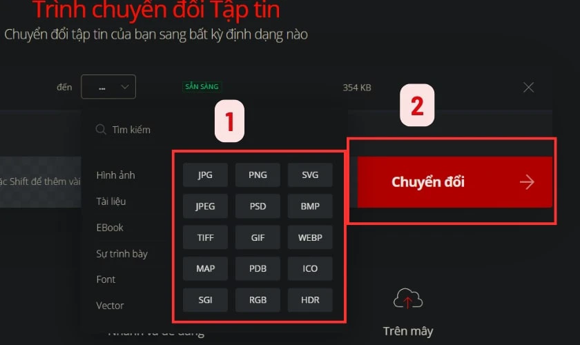 Chuyển file PDF sang hình ảnh online với Convertio nhanh