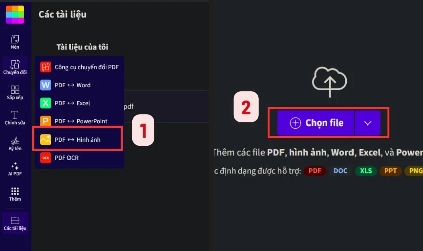 Chuyển file PDF sang hình ảnh online với SmallPDF
