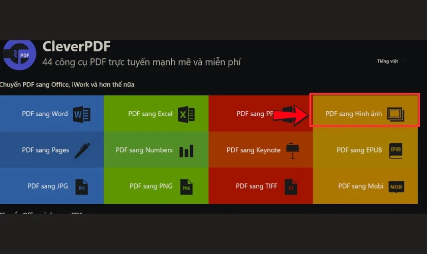 Chuyển file PDF sang hình ảnh online với CleverPDF