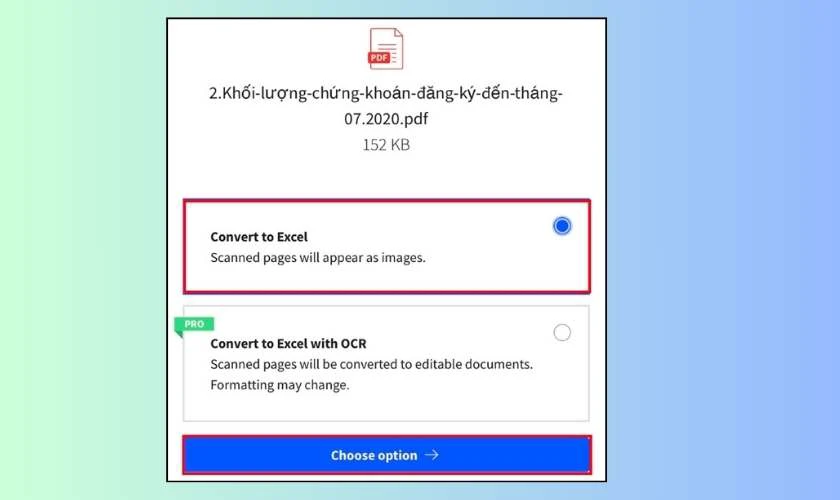 Chuyển PDF sang Excel bằng Smallpdf nhanh