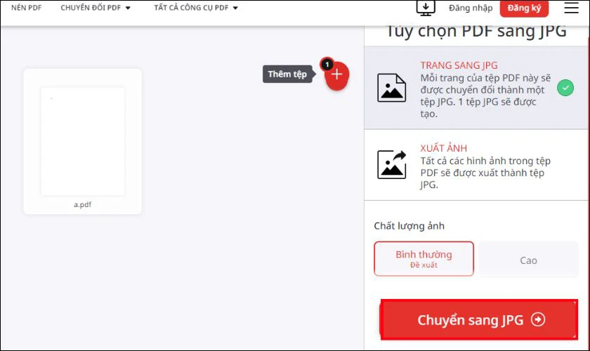 Bạn chọn file PDF cần chuyển đổi từ thư mục tr&ecirc;n m&aacute;y t&iacute;nh, nhấn OK để x&aacute;c nhận