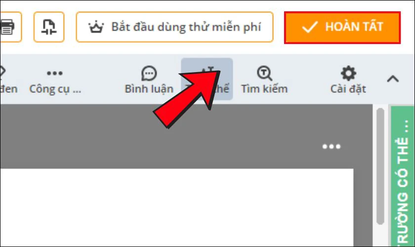 Để tải xuống, nhấn v&agrave;o n&uacute;t Ho&agrave;n tất ph&iacute;a tr&ecirc;n b&ecirc;n phải m&agrave;n h&igrave;nh