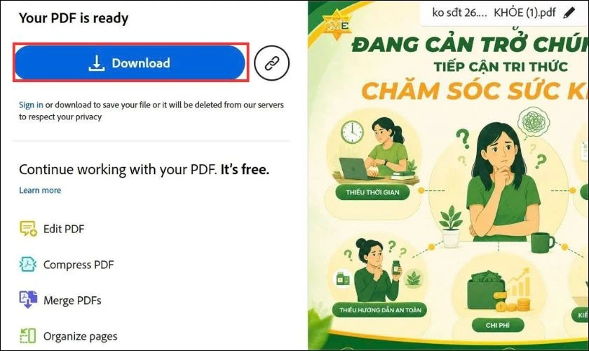 Chuyển đổi PNG sang PDF với Adobe Acrobat đơn giản