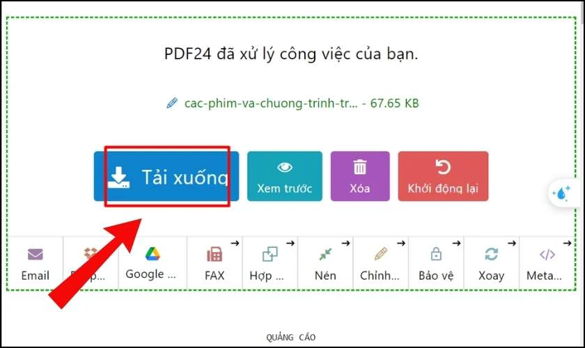 Cách chuyển từ PNG sang PDF miễn phí với PDF24 Tools chi tiết