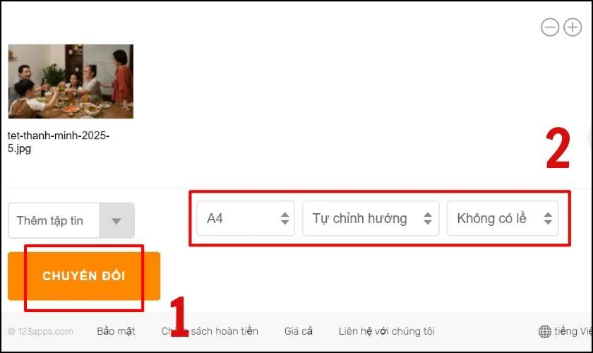 Chuyển đổi file PNG sang PDF với PDF.io nhanh