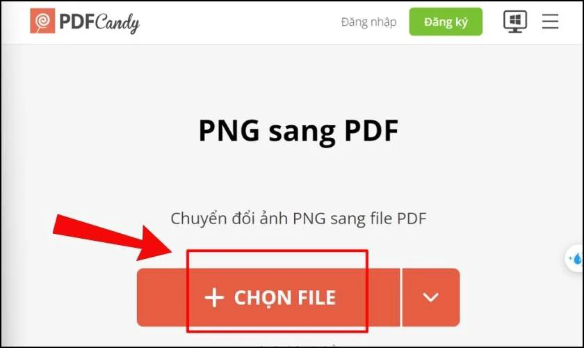 Cách chuyển đổi PNG sang PDF với PDF Candy