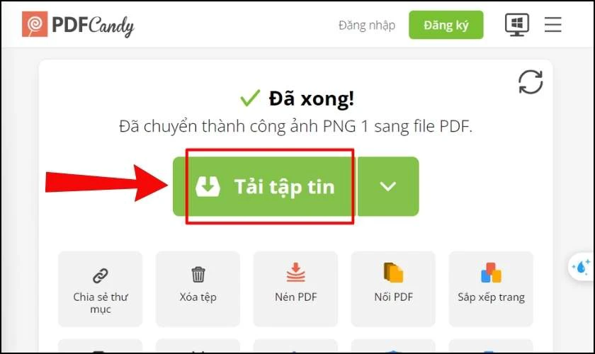 Cách chuyển đổi PNG sang PDF với PDF Candy hiệu quả